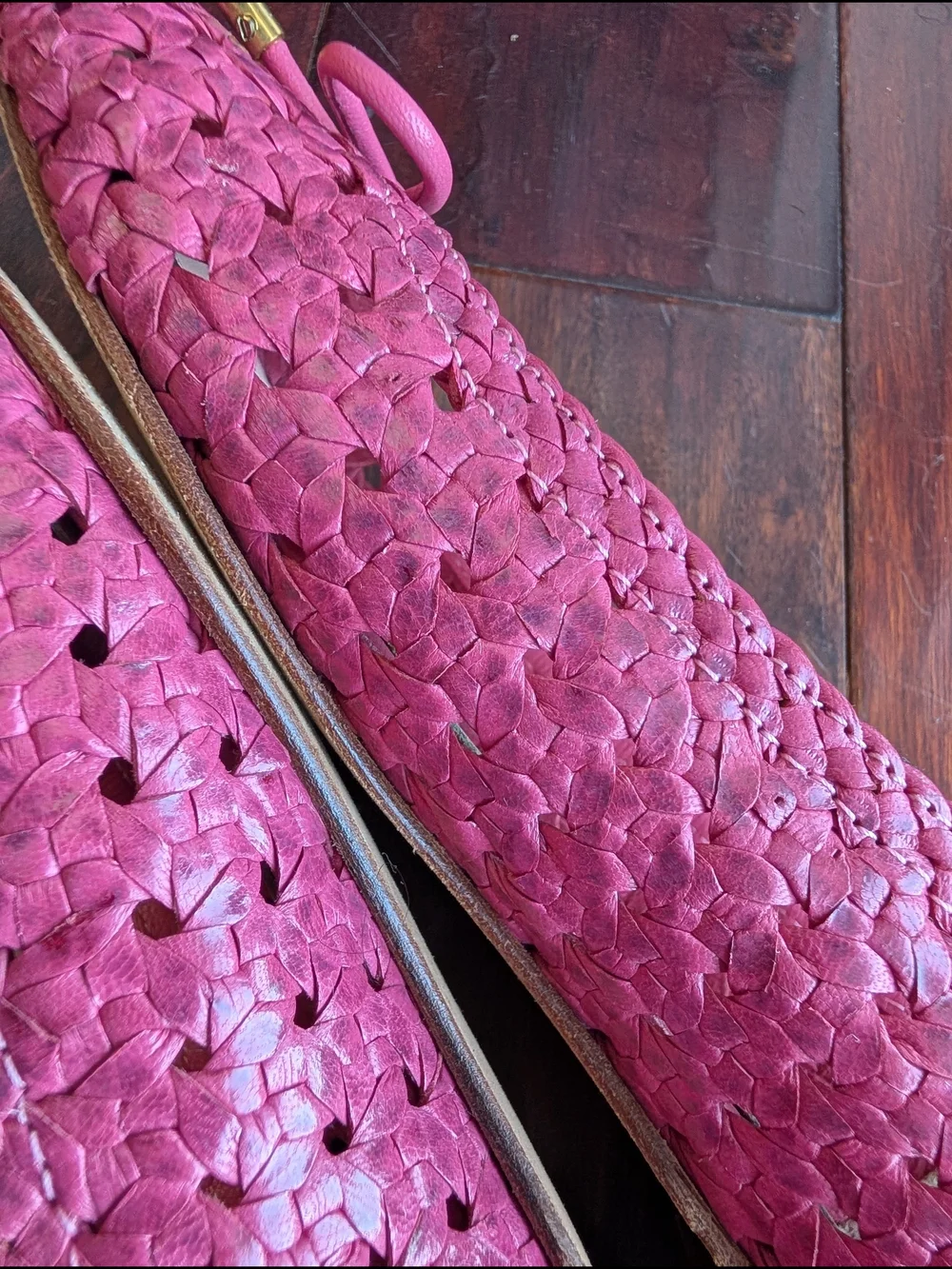 Kate Spade NY Willa woven ballet flats in Hot pink Leather Upper/Sole Size 7
